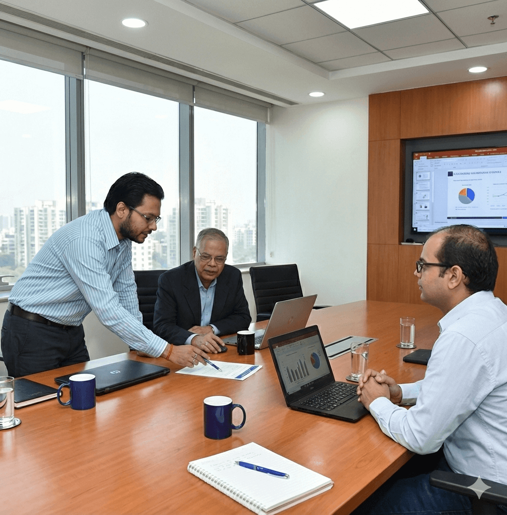 Business discussions at BB Banthia Finance